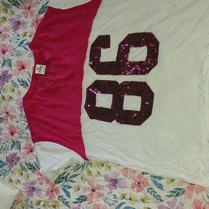 Pink jersey top